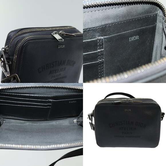 DIOR Shoulder Bag Leather Gray - Picture 10 of 13